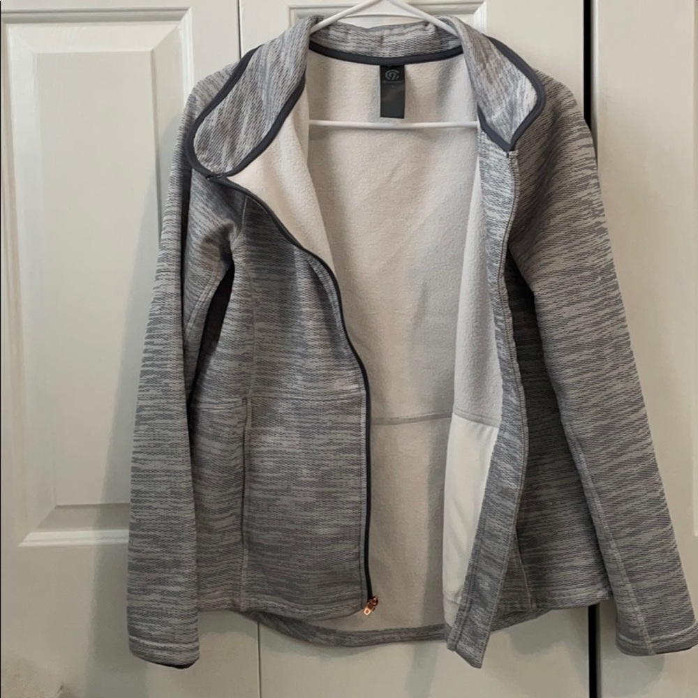 heathered grey champion jacket